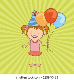 children drawing graphic design , vector illustration