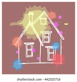Children drawing at home