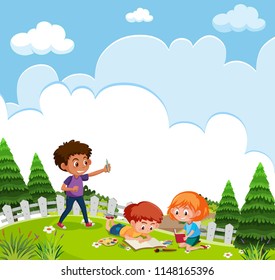 Children Drawing Nature Art Illustration Stock Vector (Royalty Free ...