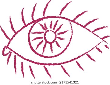 children drawing style Eye Image
