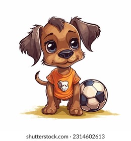 children drawing of a teenage dog in clothes cartoon
