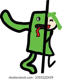 Children drawing vector. Vector illustration