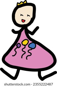 Children drawing vector. Vector illustration