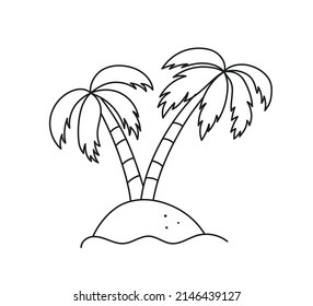 Children Drawings Two Palms Kids Doodle Stock Vector (Royalty Free ...