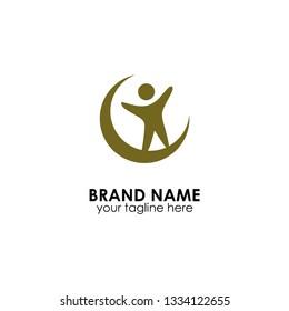 children dream moon vector logo