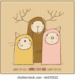 children dressed as animals