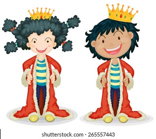 Children Dressing Up As King 