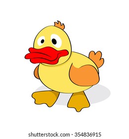 Children duck. Icon for design of children's clothes.