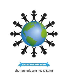 children of earth icon vector illustration eps10