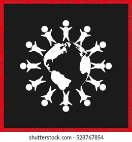 children of earth icon vector illustration eps10.