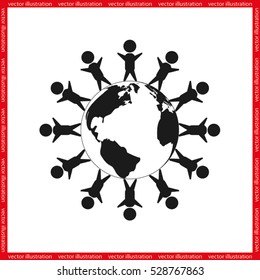 children of earth icon vector illustration eps10.