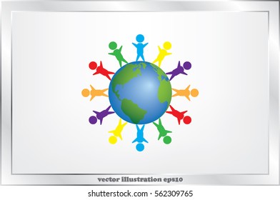 children of earth icon vector illustration eps10.