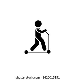 Children, educate, play, scooter, toy icon. Element of children pictogram. Premium quality graphic design icon. Signs and symbols collection icon