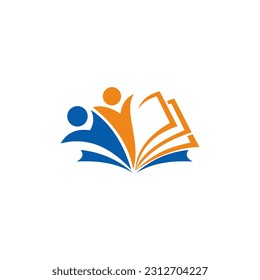 Children education book logo vector image
