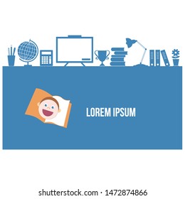 Children Education Vector Infographic Template For Your Design.Picture With subjects For Children's Education.