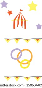 Children element for circus theme ornament