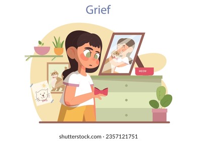 Children emotions. Little kid expressing difficult human emotions. Child' emotional intelligence development. Support and positive education for kids. Flat vector illustration