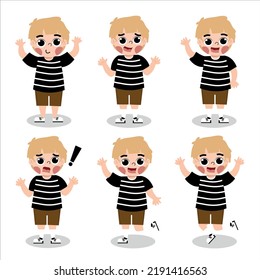CHILDREN EXPRESSION VECTOR SET FOR PRESCHOOL WORKSHEET AND PRESENTATION