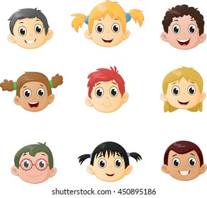 Children face collection