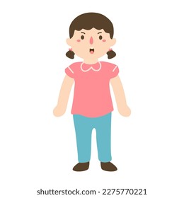 children with facial expression illustration