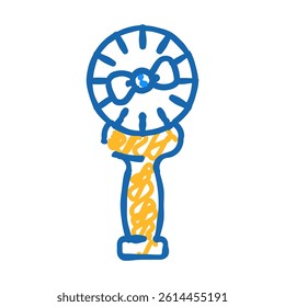 children fan doodle icon sketch vector. children fan sign. isolated symbol illustration