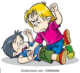 children fighting