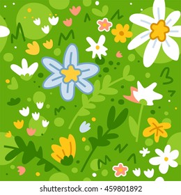 a children floral pattern natural saturated colors