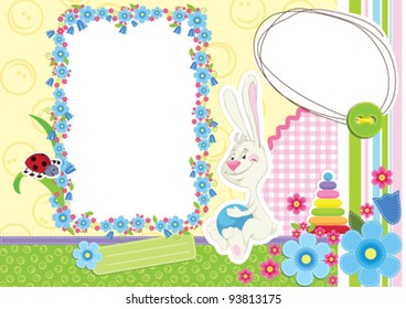 Children Frame for baby photo album.