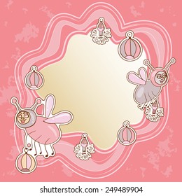 Children frame with insects
