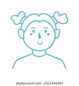 children friendly faces design illustration