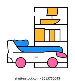 children furniture line icon vector. children furniture sign. isolated symbol illustration