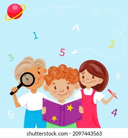 Children getting ready for school