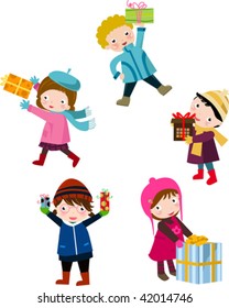 children and gift box 2