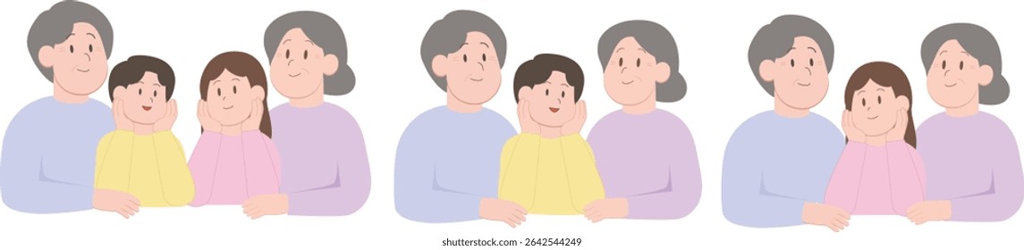 Children with Grandma and Grandpa