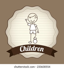 children graphic design , vector illustration