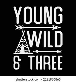Children Gray Young Wild Three Birthday Brother Twin Letter Print