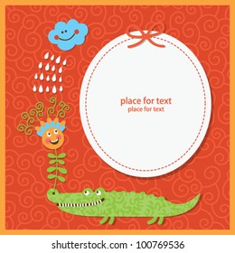 children greeting card or invitation