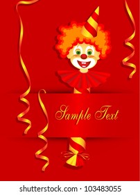 Children greeting card, invitation. Vector.