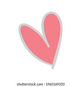 Children hand draw of a heart shape