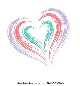 Children hand draw of a heart shape