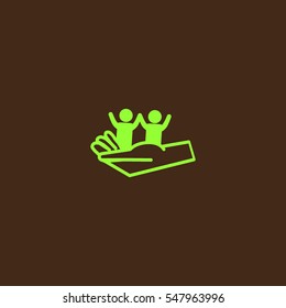 children, hand, icon