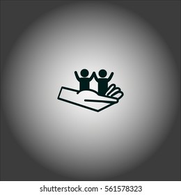 children, hand, icon