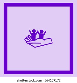 children, hand, icon