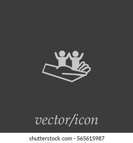 children, hand, icon