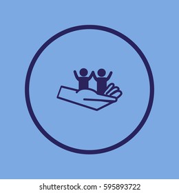 children, hand, icon