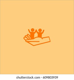 children, hand, icon