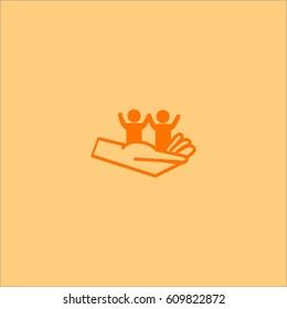 children, hand, icon