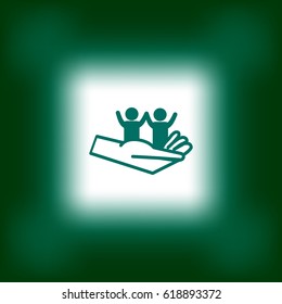 children, hand, icon