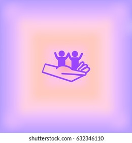 children, hand, icon
