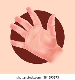 children hand, realistic vector illustrations EPS10